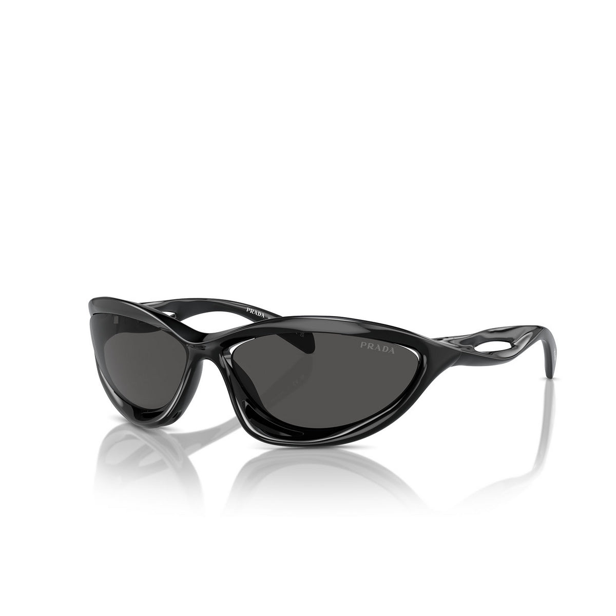 Prada Sunglasses PRA23S 1AB5S0 60mm Black / Dark Grey Lens