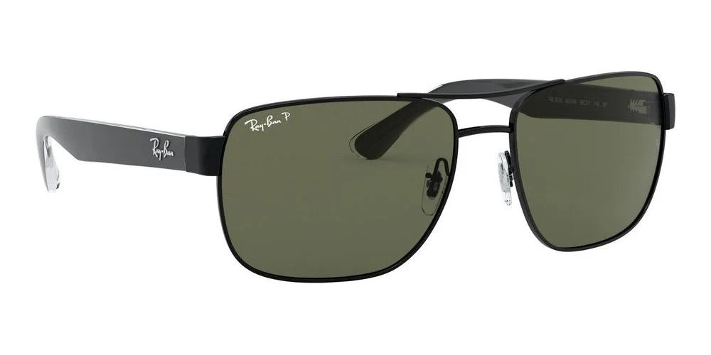 Ray-Ban RB3530 002/9A Sunglasses 58mm Black / G-15 Green Polarized Lens