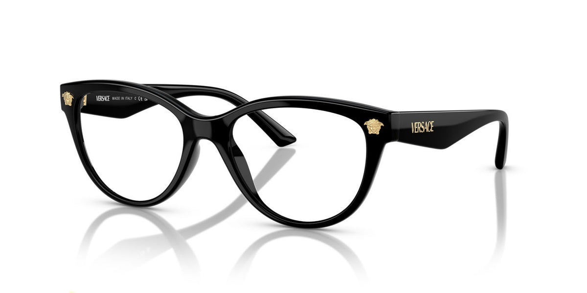 Versace VE3365U GB1 Eyeglasses 52mm Black / Clear Demo Lens