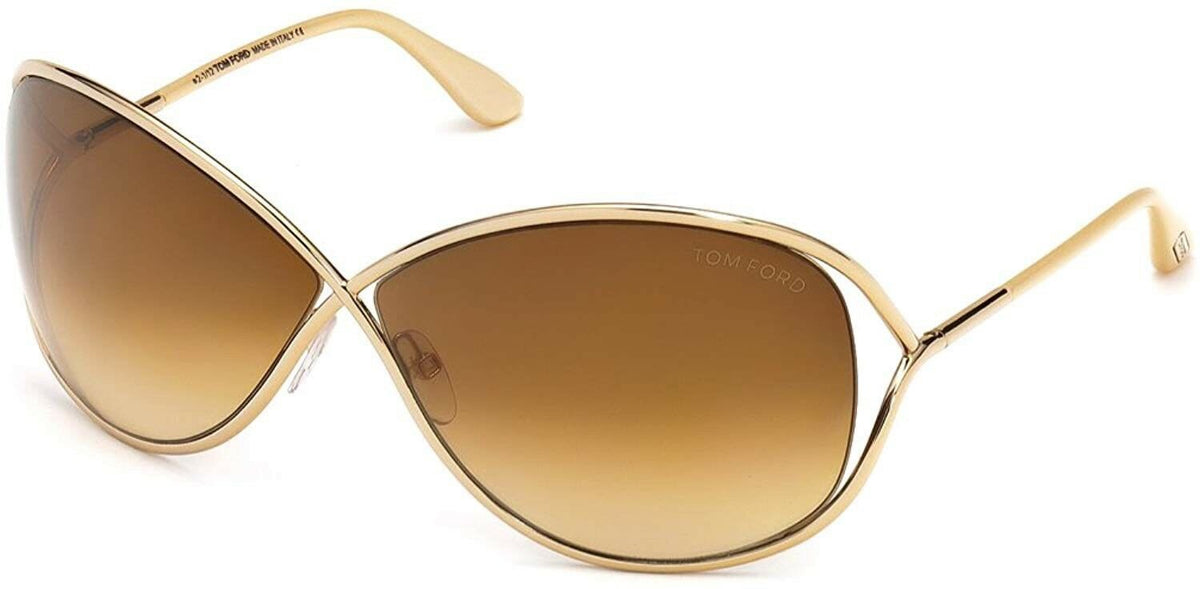 Tom Ford Miranda Sunglasses TF 130 28F Rose Gold / Brown Gradient Lens FT0130