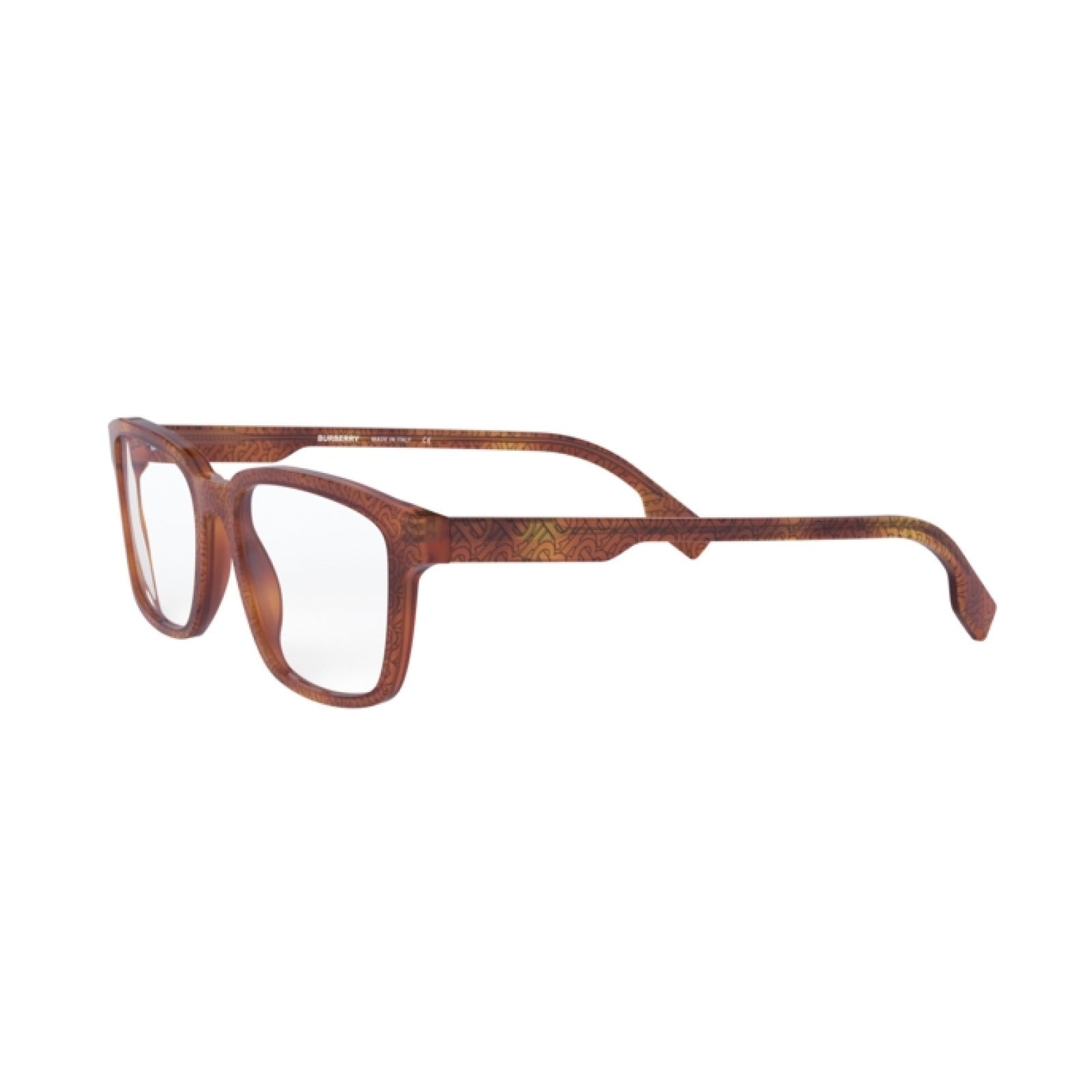Burberry BE2308 3823 Eyeglasses 55mm Transparent Brown / Clear Demo Lens
