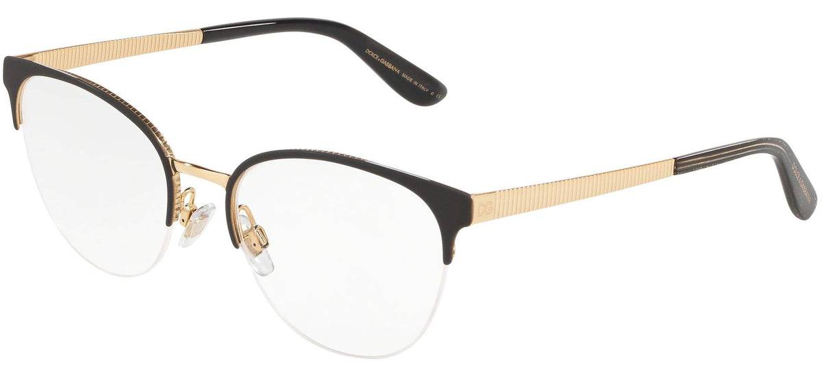 Dolce &amp; Gabbana Eyeglasses DG1311 1311 52mm Matte Black Gold / Demo Lens