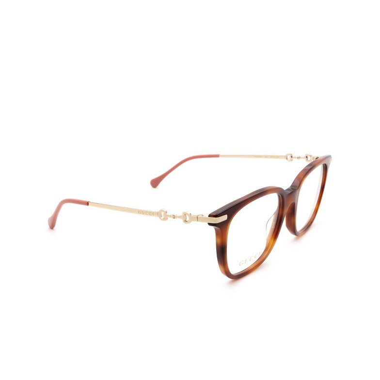 Gucci GG0968O 002 Eyeglasses 50mm Havana Gold / Clear Demo Lens