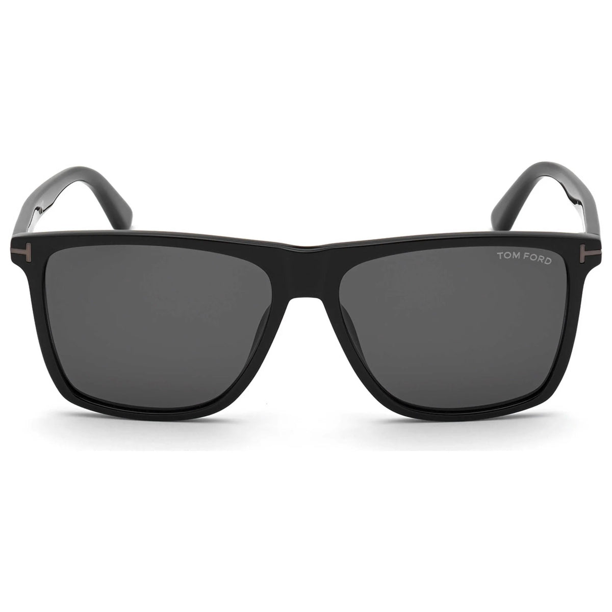 Tom Ford Fletcher FT0832 N 01A Square Sunglasses 57mm Shiny Black / Smoke Lens