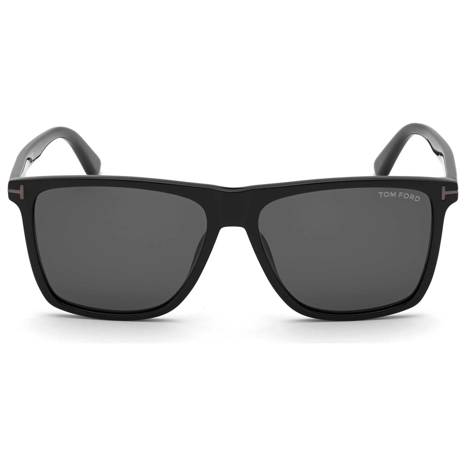 Tom Ford Fletcher FT0832 N 01A Square Sunglasses 57mm Shiny Black / Smoke Lens