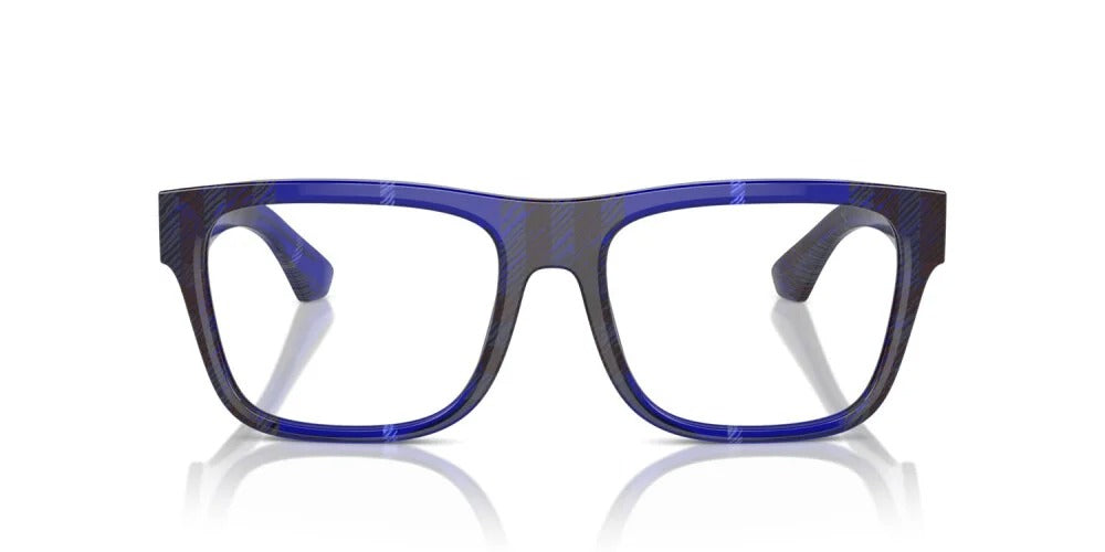 Burberry BE2411 4114 Eyeglasses 53mm Check Blue / Clear Demo Lens
