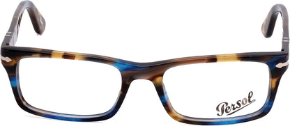 Persol PO3050V 973 53mm Rectangle Eyeglasses Spotted Blue Brown /Demo Lens