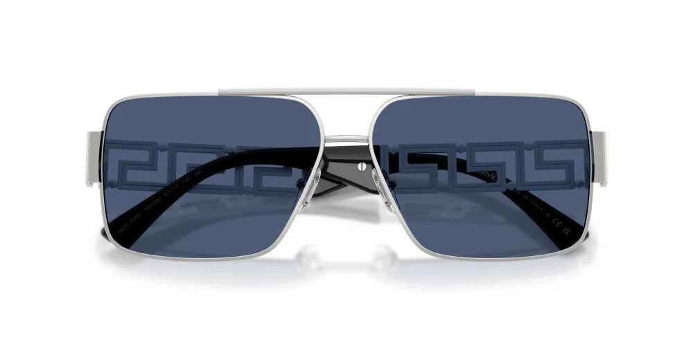 Versace Sunglasses VE2290 100180 61mm Silver / Dark Blue Lens