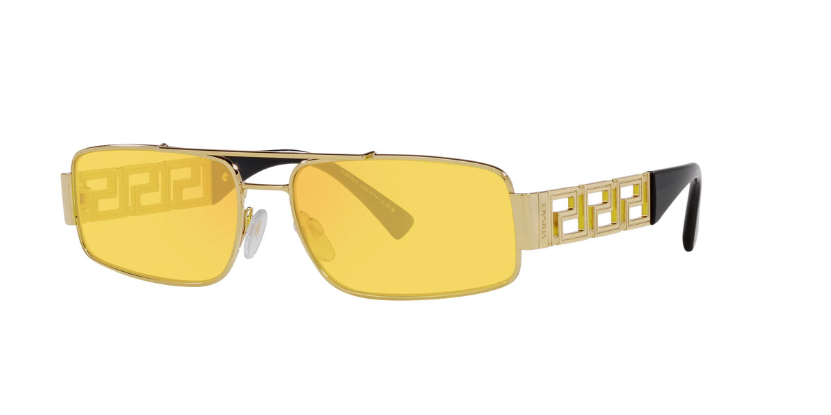 Versace Sunglasses VE2257 1002C9 60mm Gold / Yellow Mirror Red Lens