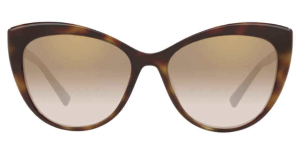 Versace Sunglasses VE4348 52697I 57mm Dark Havana / Brown Mirror Gold Gradient