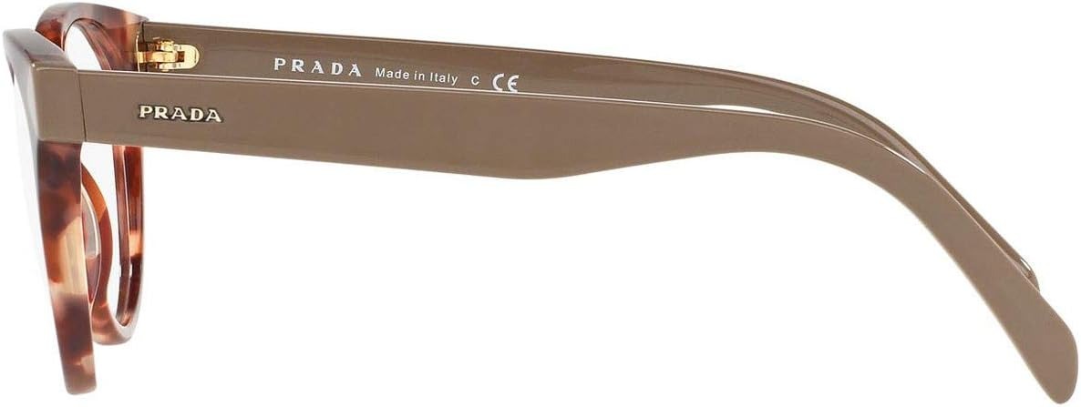 Prada Eyeglasses PR01TV UE01O1 53mm Spotted Brown Pink / Demo Lens