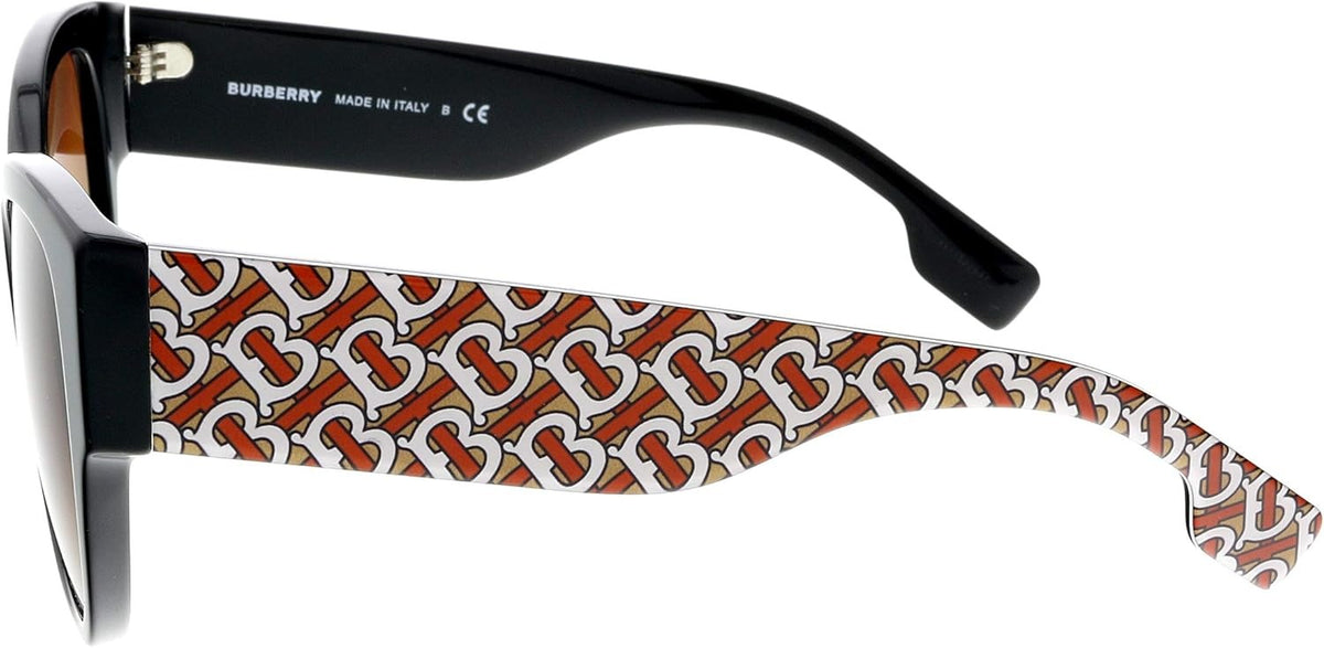 Burberry Sunglasses BE4294 382013 54mm Black-Pattern / Brown Gradient Lens