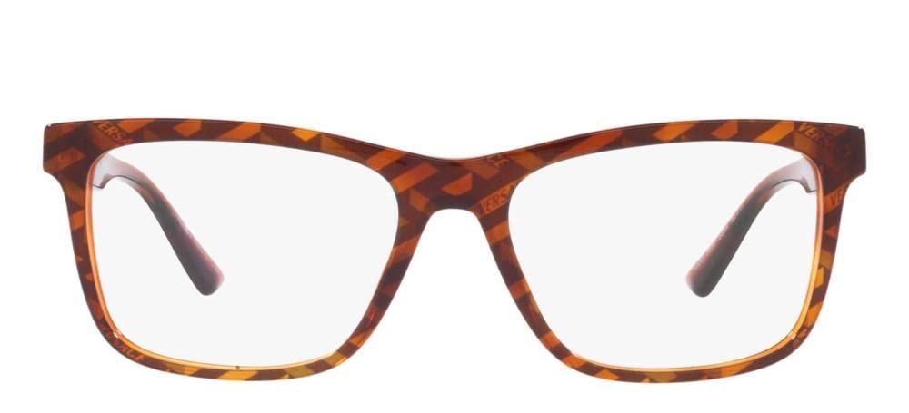 Versace Eyeglasses VE3319 5354 55mm Havana Monogram Print / Demo Lens