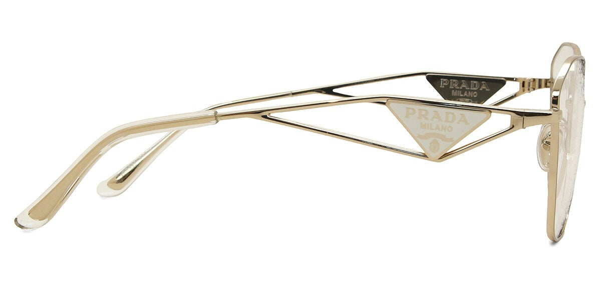 Prada Eyeglasses PR 52ZV ZVN 1O1 53mm Pale Gold / Demo Lens