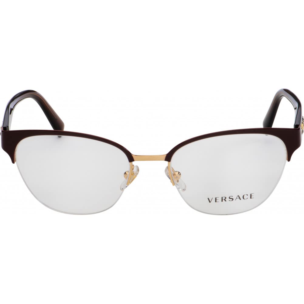 Versace Eyeglasses VE1255B 1435 52mm Dark Red Gold / Demo Lens