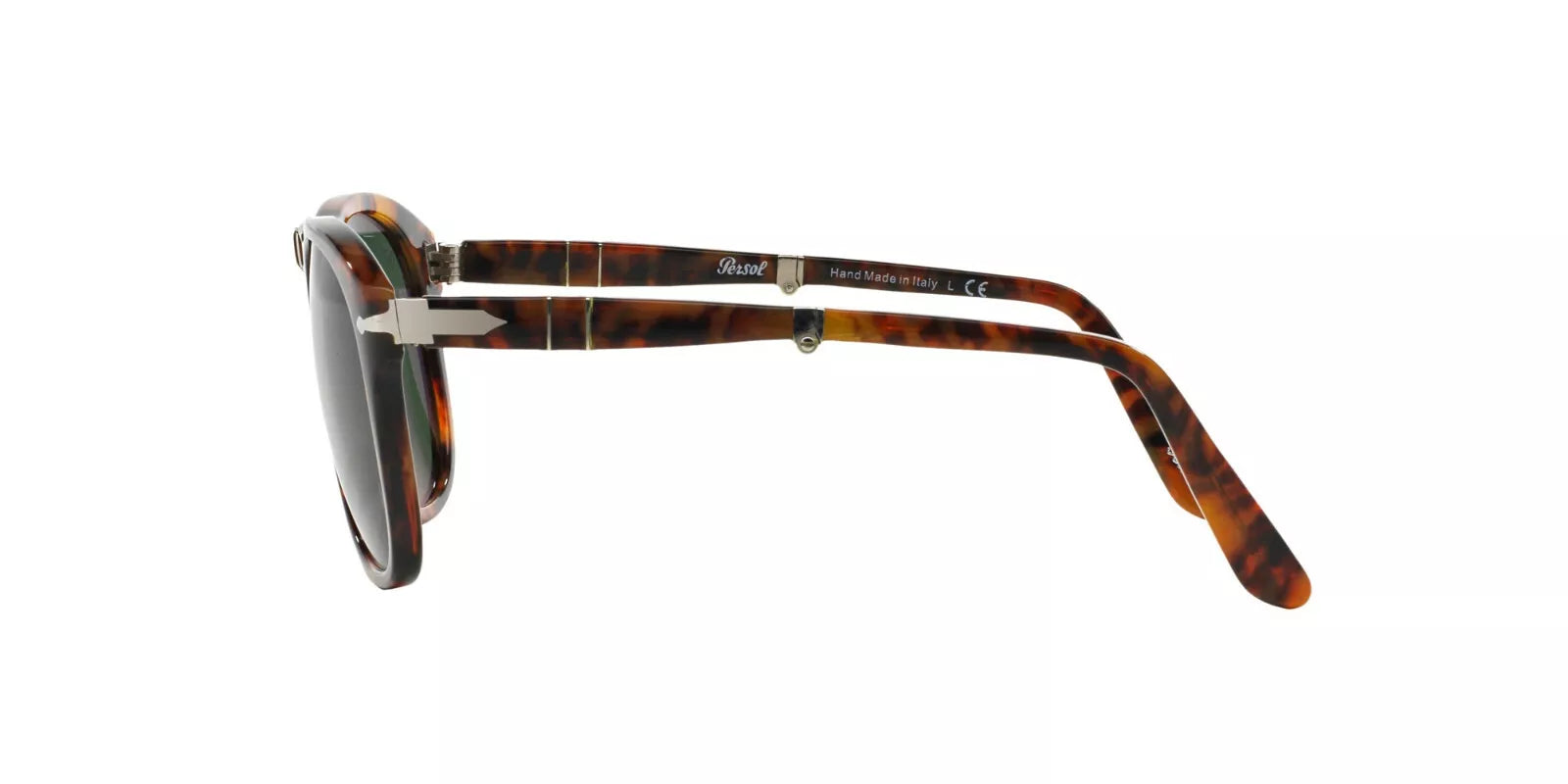 Persol Folding Sunglasses PO714 108-58 54mm Havana / Polarized Green Lens