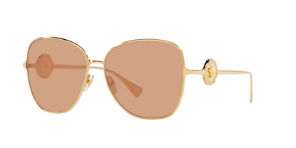 Versace Sunglasses VE2256 10027D Gold / Light Brown Mirror Silver Internal Lens