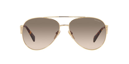 Prada Sunglasses PR73ZS ZVN3D0 61mm Pale Gold / Light Brown Gradient Lens