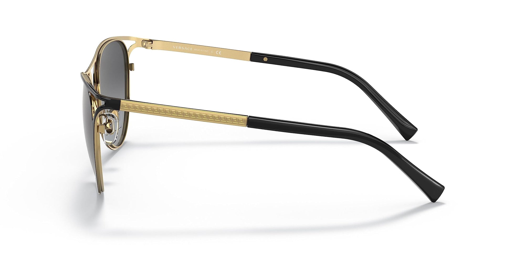 Versace Sunglasses VE2237 1433T3 57mm Black Gold / Dark Grey Polarized Lens