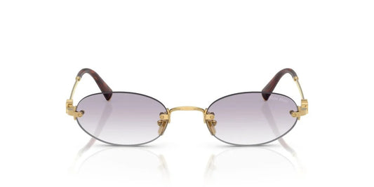 Miu Miu MUA54S 5AK04O Sunglasses 51mm Gold / Clear Dark Grey Gradient Lens