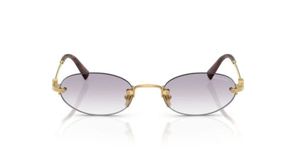 Miu Miu MUA54S 5AK04O Sunglasses 51mm Gold / Clear Dark Grey Gradient Lens