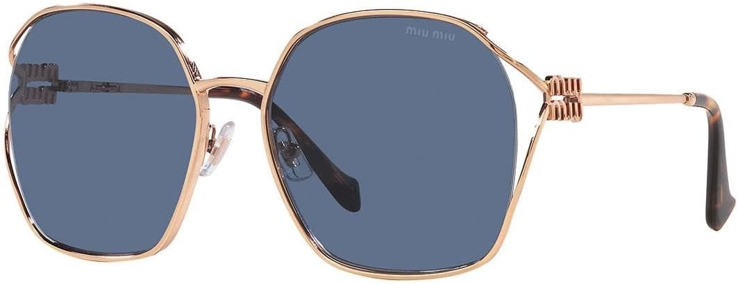 Miu Miu Sunglasses MU 52WS ZVF1V1 60mm Rose Gold / Dark Blue Lens