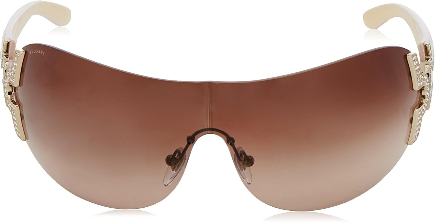 Bvlgari Vintage Sunglasses BV6065B 27813 Pale Gold / Brown Gradient Lens