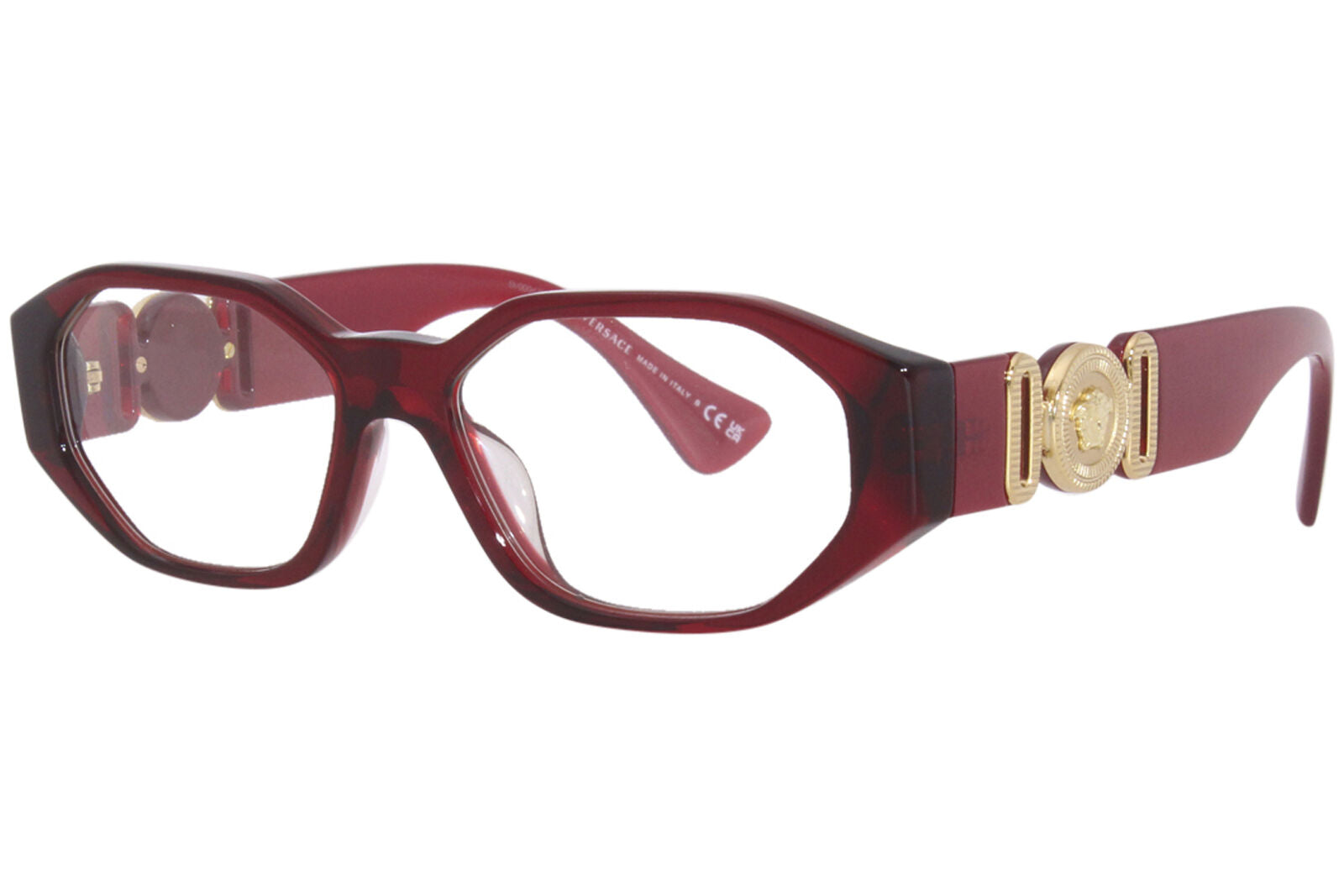 Versace Eyeglasses VE3320U 388 56mm Transparent Red / Demo Lens