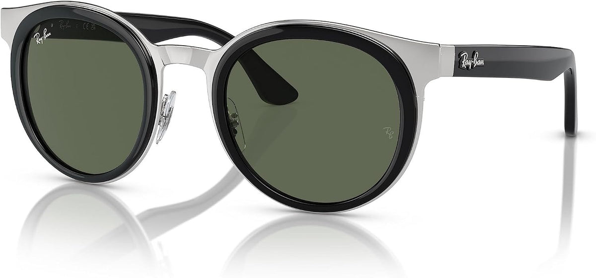Ray-Ban Bonnie RB3710 003/71 50mm Sunglasses Black on Silver / Green Lens