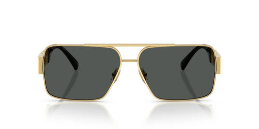 Versace Sunglasses VE2290 100287 61mm Gold / Dark Grey Lens