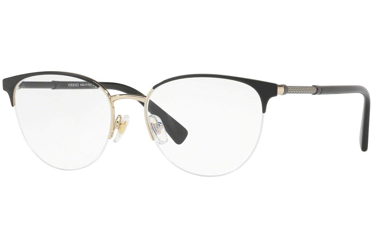 Versace Eyeglasses VE1247 1252 52mm Black Pale Gold / Demo Lens