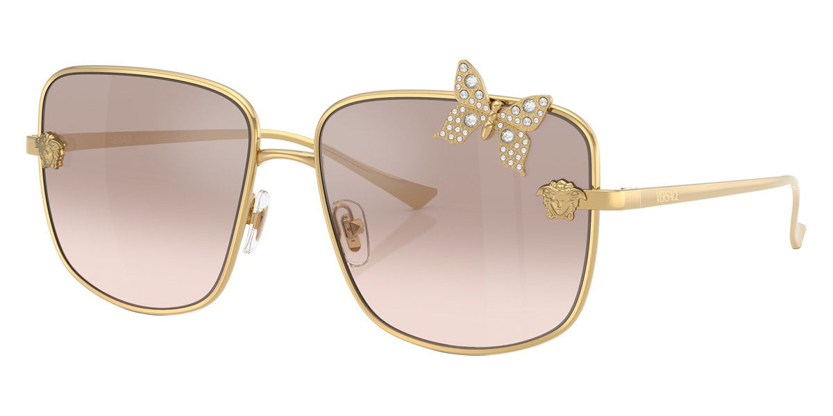 Versace Sunglasses VE2282 10028Z 59mm Gold / Light Brown Mirror Silver Lens