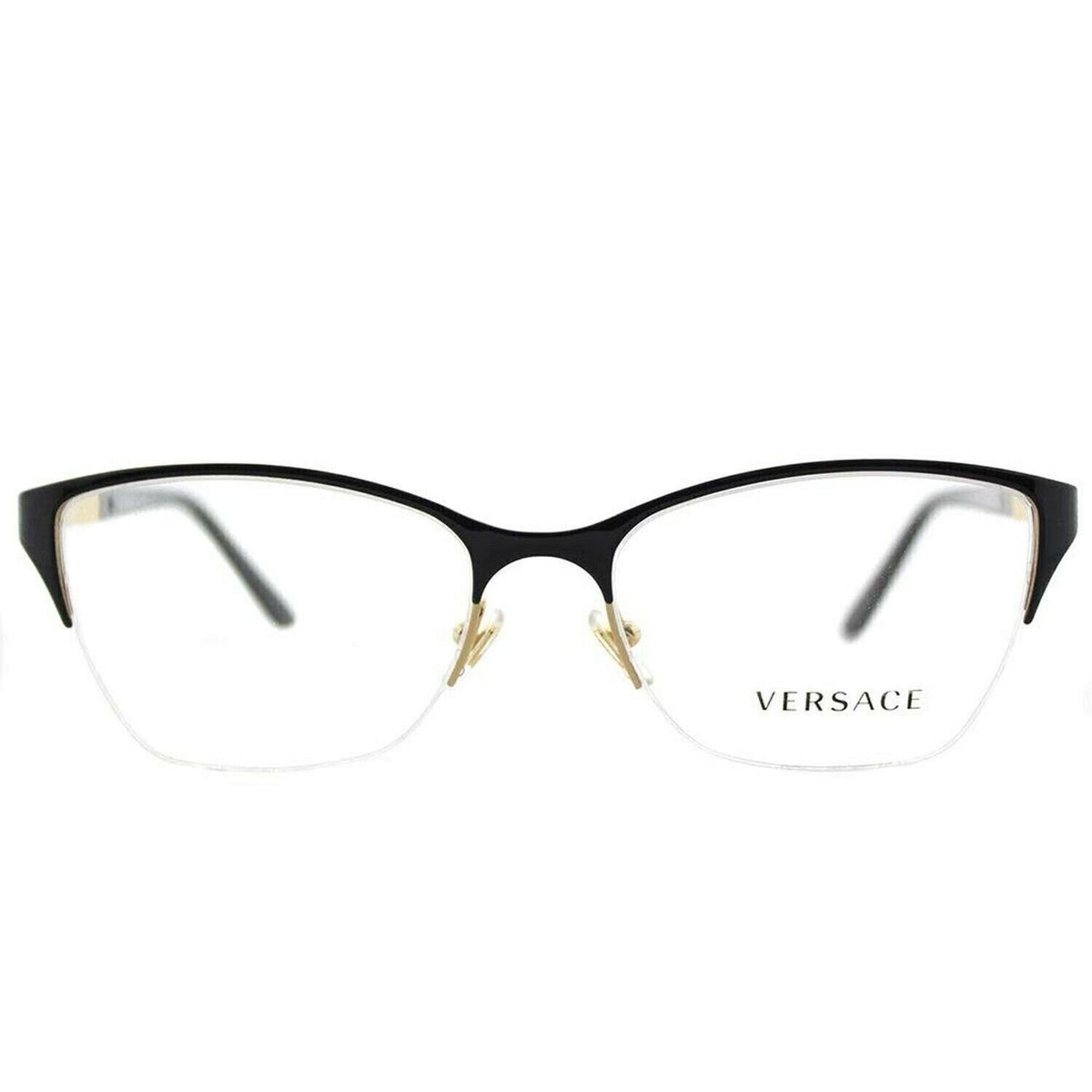 Versace VE1218 1342 Eyeglasses 53mm Black Gold / Clear Demo Lens