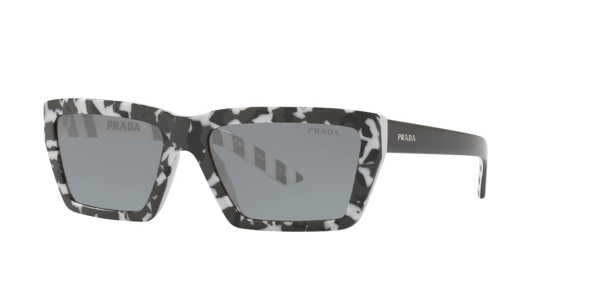 Prada Sunglasses PR04VS 4433C2 57mm Camoflauge Black / Grey Lens