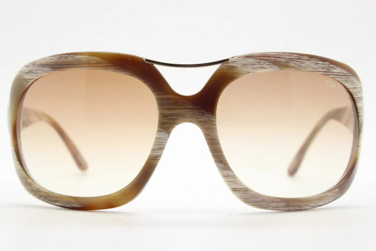 Tom Ford Camilla Sunglasses TF24 Q41 62mm Brown Horn / Light Brown Gradient Lens