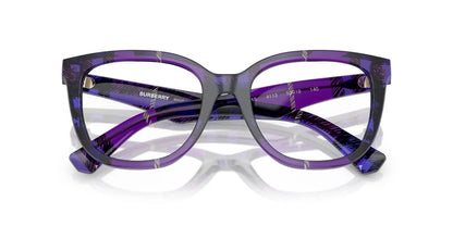 Burberry BE2415 4113 Eyeglasses 51mm Check Violet / Clear Demo Lens