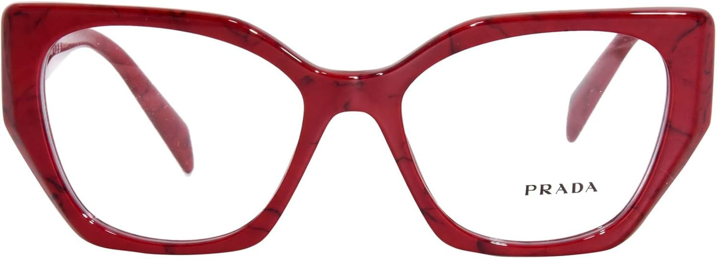 Prada PR 18WV 15D1O1 Eyeglasses 52mm Red Marble / Clear Demo Lens