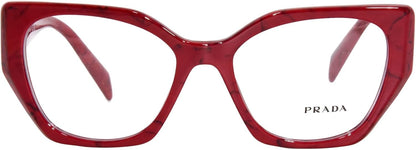 Prada PR 18WV 15D1O1 Eyeglasses 52mm Red Marble / Clear Demo Lens