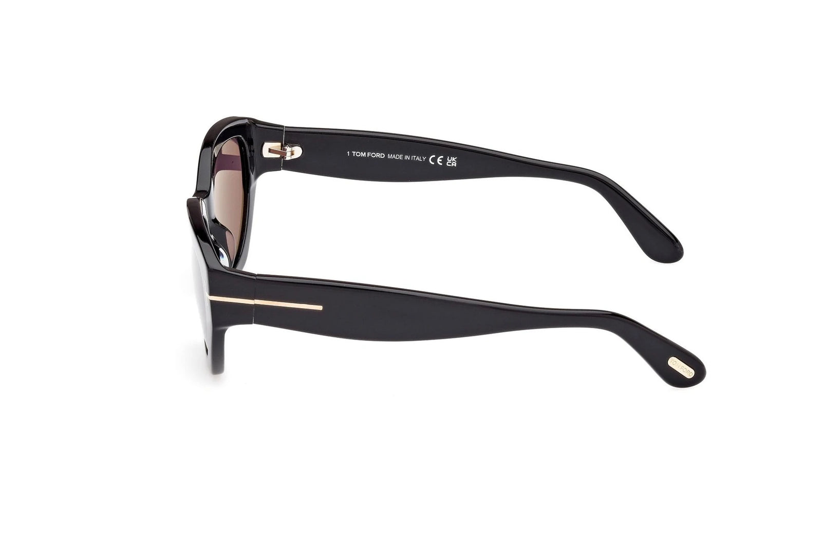 Tom Ford Penny FT1086 01A Cat-Eye Sunglasses 55mm Shiny Black / Smoke Lens