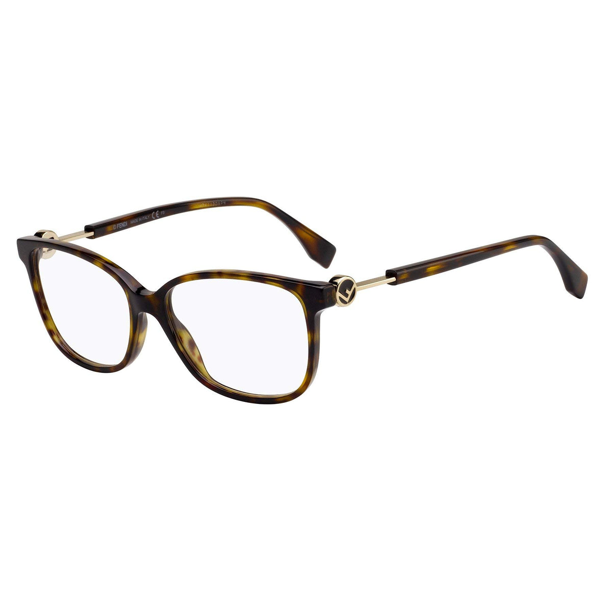 Fendi Eyeglasses FF0346 86 53mm Havana / Demo Lens