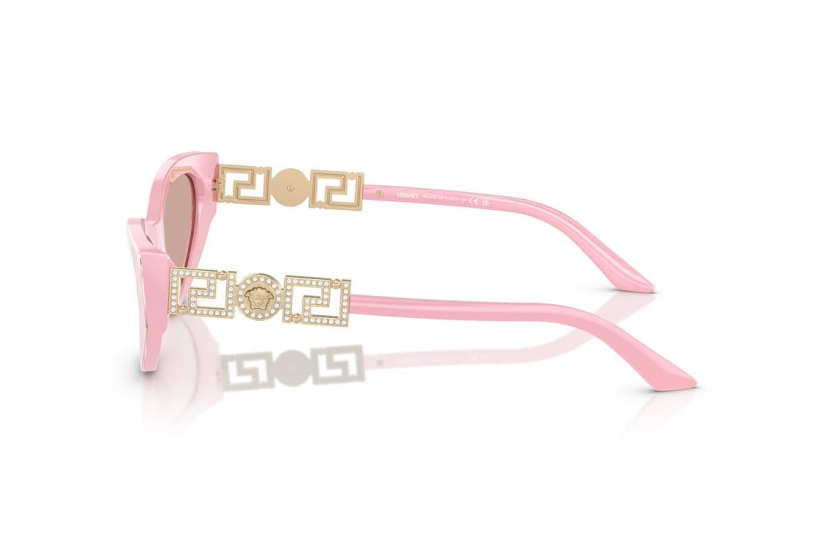 Versace Sunglasses VE4470B 54735 56mm Perla Pastel Pink/Light Pink Mirror Silver