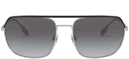 Burberry Holborn Sunglasses BE3117 10058G Silver Black / Grey Gradient Lens