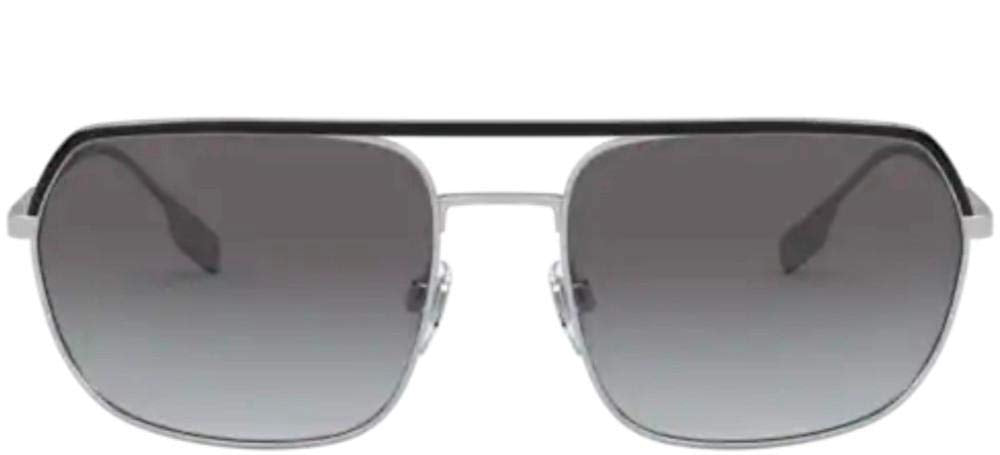 Burberry Holborn Sunglasses BE3117 10058G Silver Black / Grey Gradient Lens