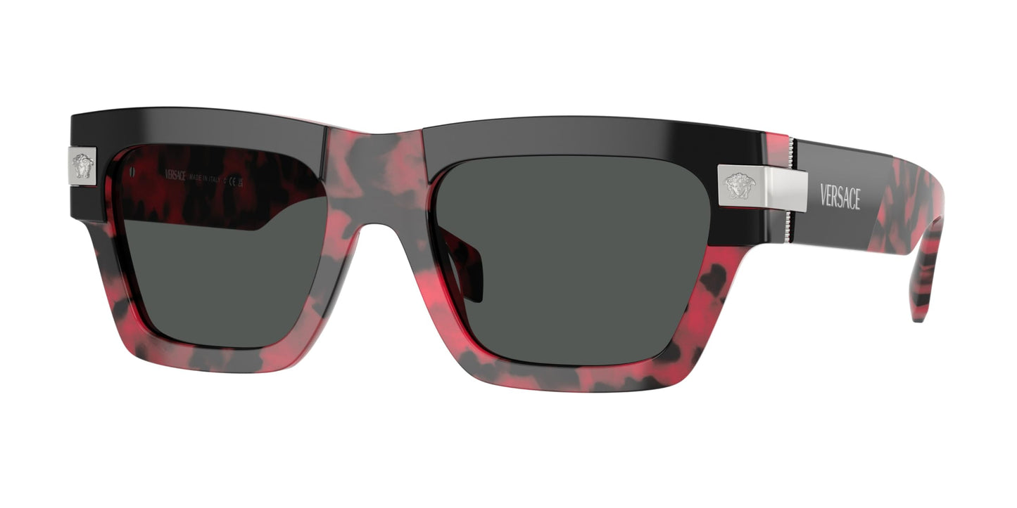 Versace Sunglasses VE4464 545787 55mm Top Black Red Havana / Dark Grey Lens
