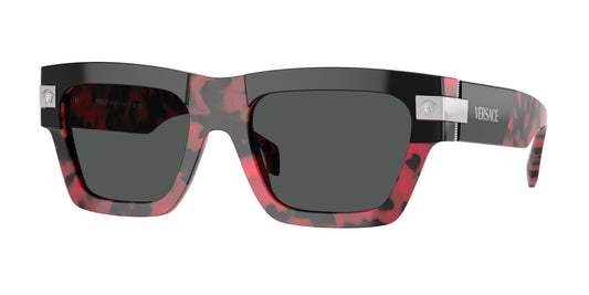 Versace Sunglasses VE4464 545787 55mm Top Black Red Havana / Dark Grey Lens
