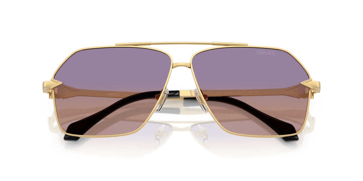 Versace Sunglasses VE2284 1002EL 63mm Gold / Orange Violet Gradient Lens