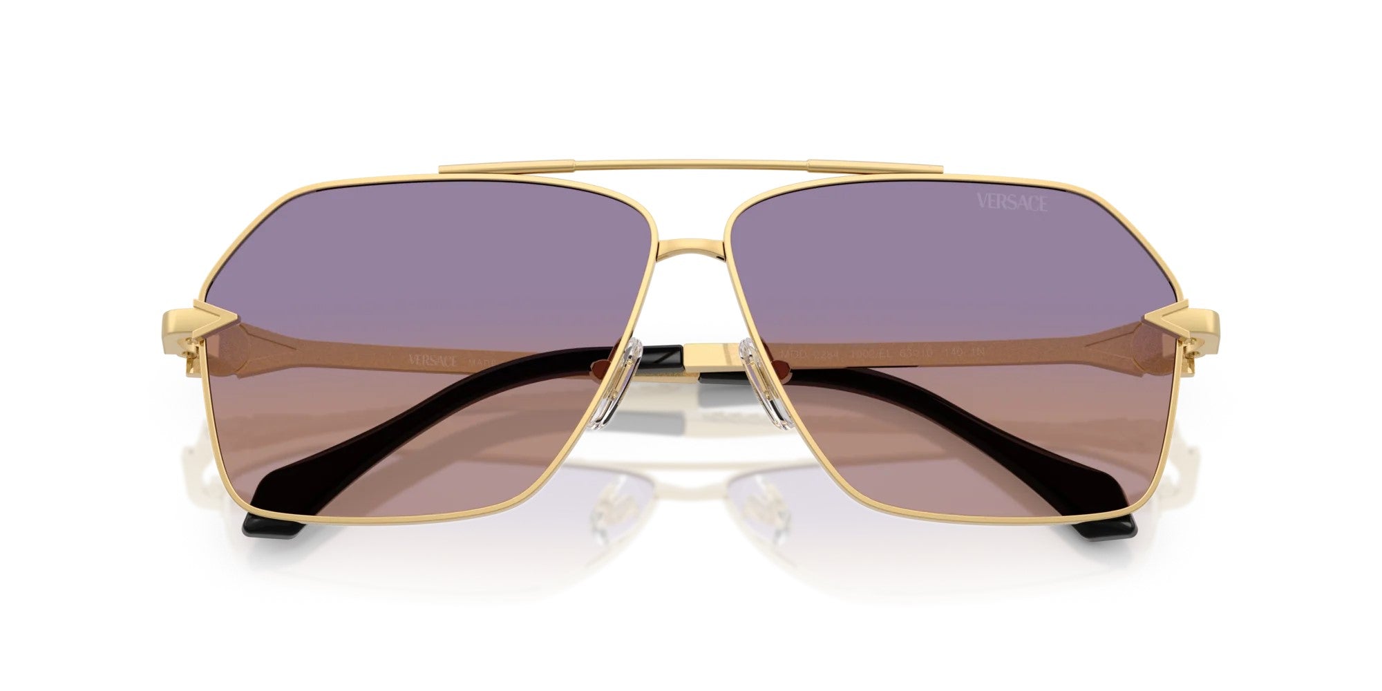 Versace Sunglasses VE2284 1002EL 63mm Gold / Orange Violet Gradient Lens