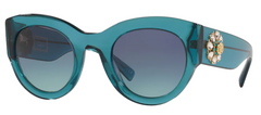 Versace Sunglasses VE4353BM 53164S 51mm Transparent Turquoise / Azure Gradient Dark Blue Lens
