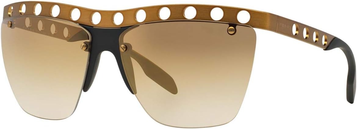 Prada PR53RS TWF2G2 Sunglasses 62mm Brushed Bronze / Brown Mirror Gold Lens