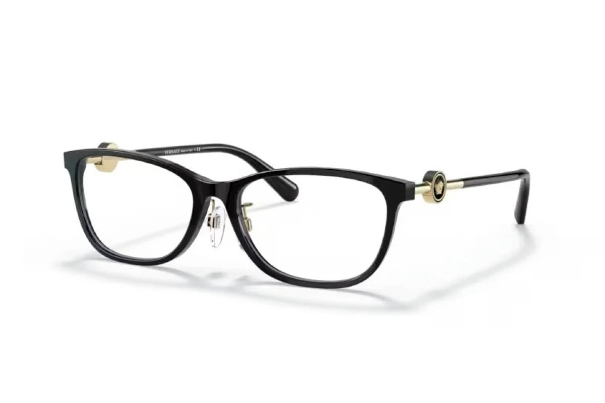 Versace VE3297D GB1 Square Eyeglasses 55mm Black / Demo Lens